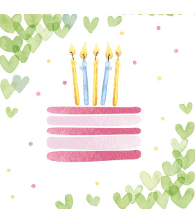 Servilletas 33 x 33 cm Hearts