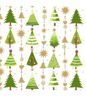 Servilletas 25 x 25 cm Fine Little Trees Xmas