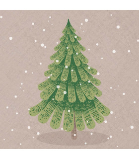 Servilletas 24 x 24 cm Crafty Xmas Tree