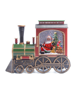 Adorno de Tren con Santa con LED 24 x 19 cm Alparamis