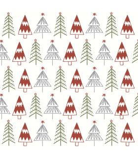 Servilletas 24 x 24 cm Fun Tree Red Xmas