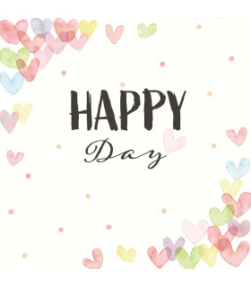 Servilletas 33 x 33 cm Hearts Happy