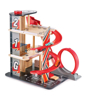 Garaje para Autos de Juguete con Saltos y Piruetas Hape