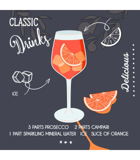 Servilletas 24 x 24 cm Aperole Black