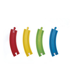 Pack de Vías para Trenes Arcoiris Hape Juguete Encastrable