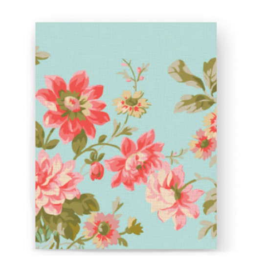 Mantel 80 x 80 cm Painted Dahlias