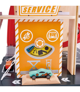 Garaje para Autos de Juguete con Saltos y Piruetas Hape