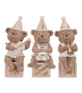 Adorno Osito con Instrumento 20 cm Alparamis