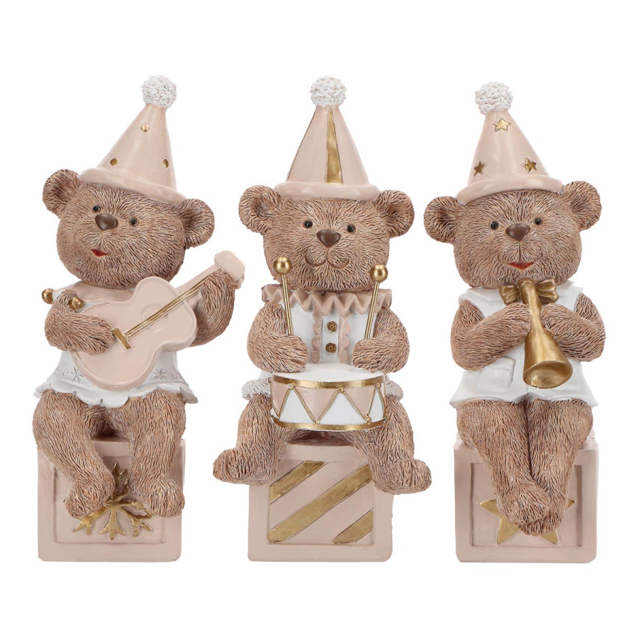 Adorno Osito con Instrumento 20 cm Alparamis