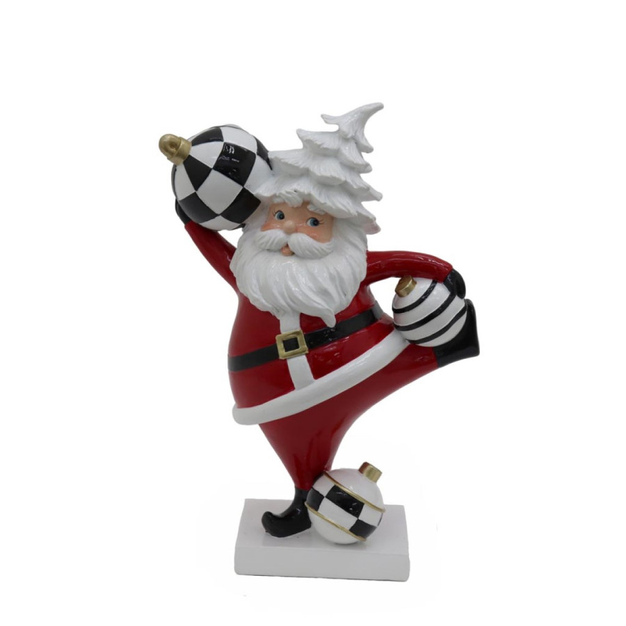 Adorno de Santa con Bolas Navideñas 19 cm Alparamis