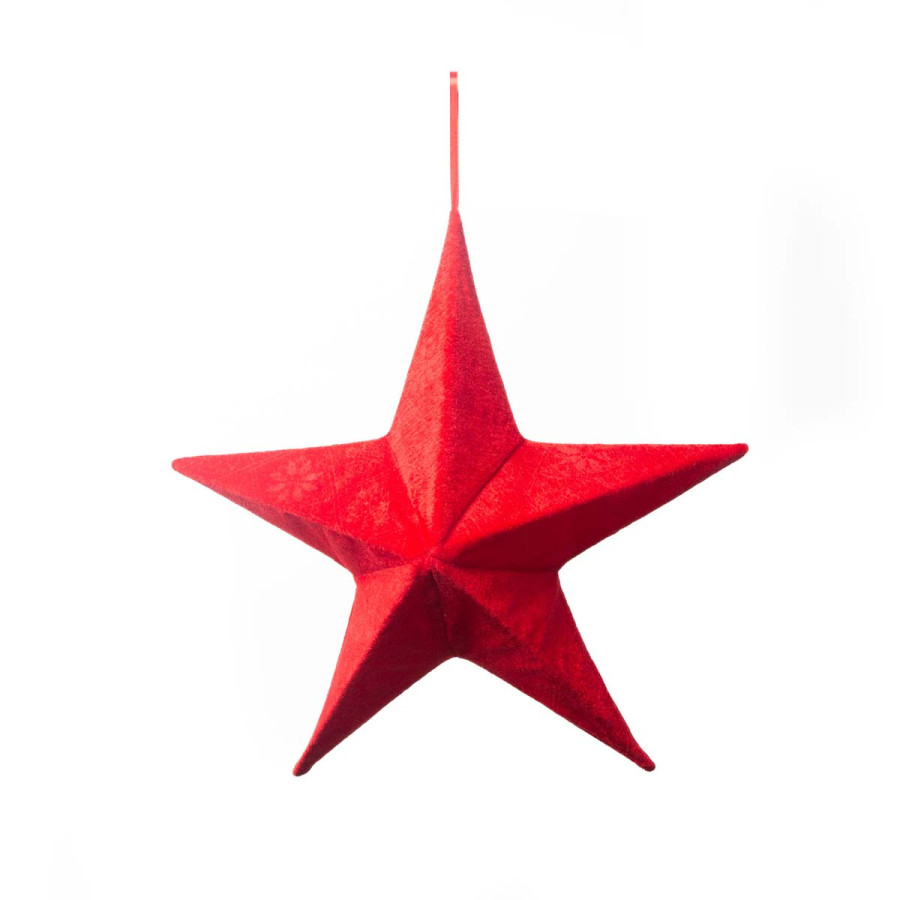Adorno de Estrella Roja 30 cm Alparamis