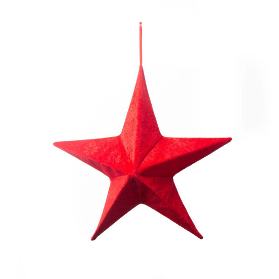 Adorno de Estrella Roja 30 cm Alparamis