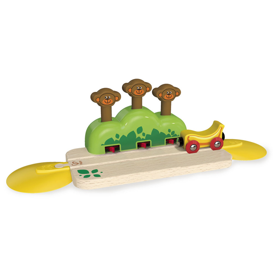 Tren y Vía de Monos Saltarines de Juguete Hape