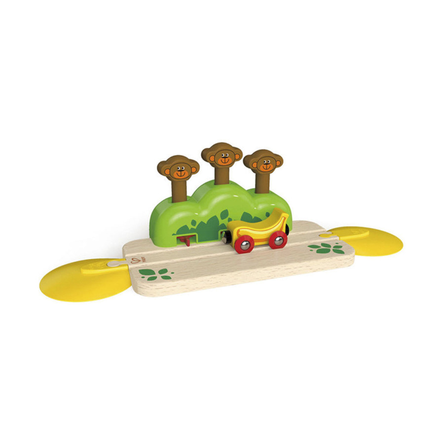 Tren y Vía de Monos Saltarines de Juguete Hape