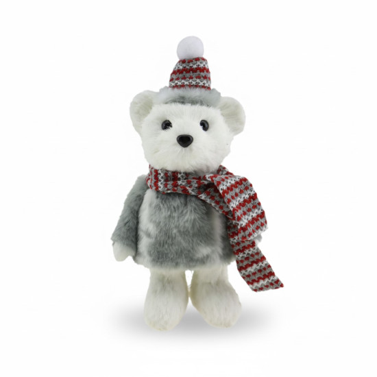Adorno Oso con Gorro y Bufanda 12x27 cm Alparamis