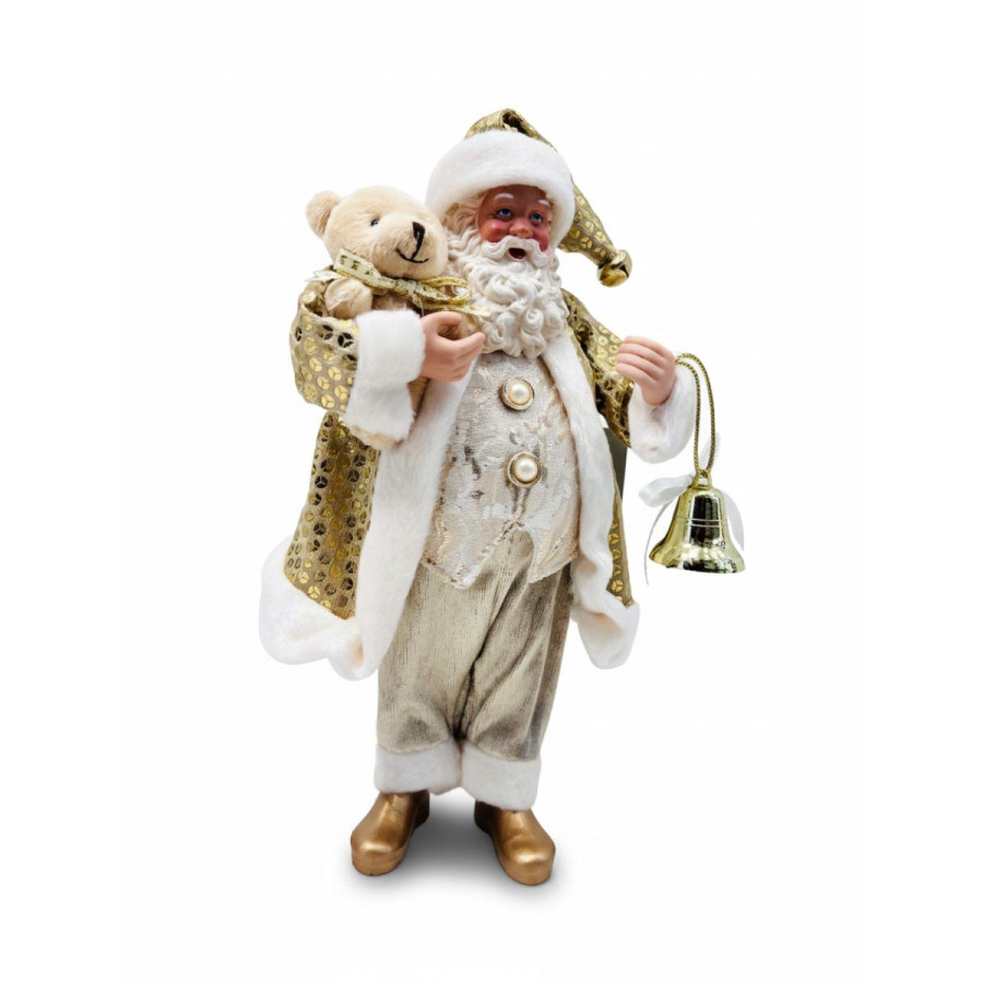 Adorno de Papá Noel Dorado 27 cm Alparamis