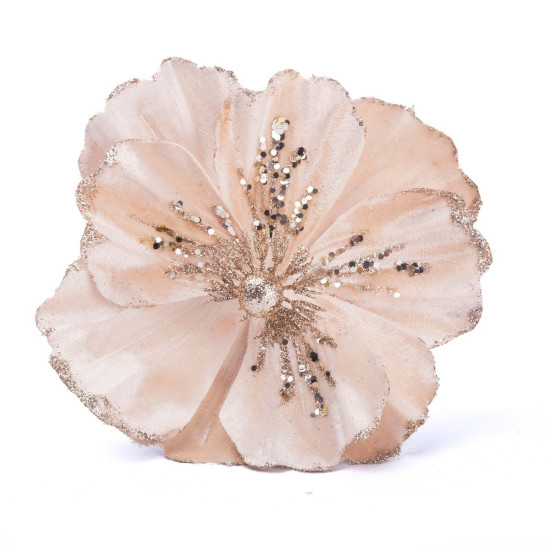 Adorno Poinsettia Dorada 22 cm Alparamis