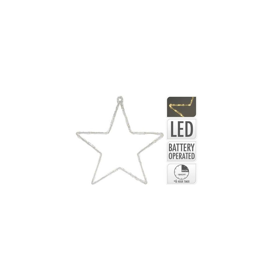 Estrella de Acrílico y Metal con Luz LED 40 cm Alparamis