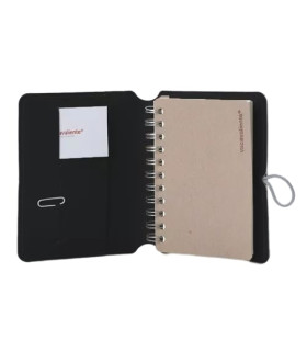 Cuaderno Madison A6 Button Negro