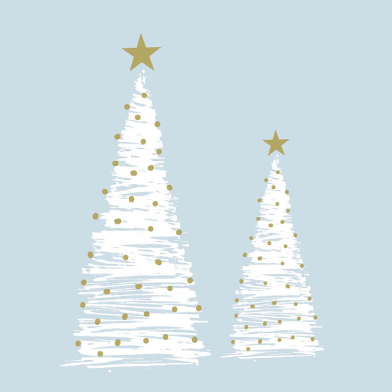 Servilletas 33 x 33 cm Elegant Trees Xmas