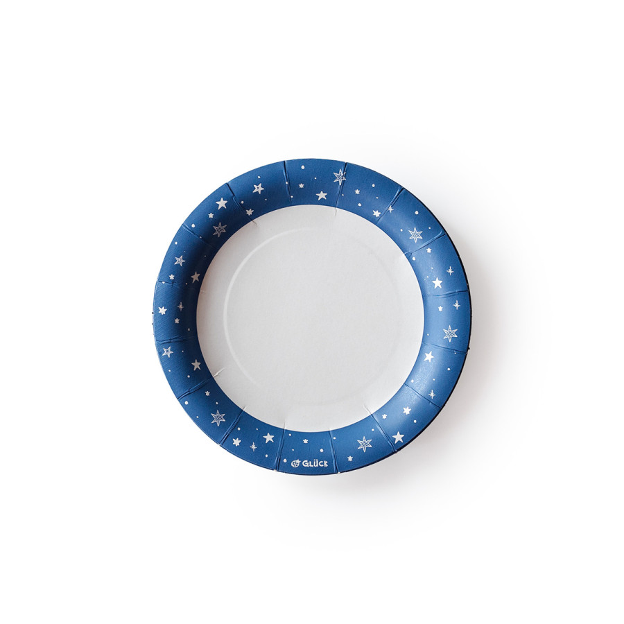 Plato de Polipapel Estrellas Azules x 6