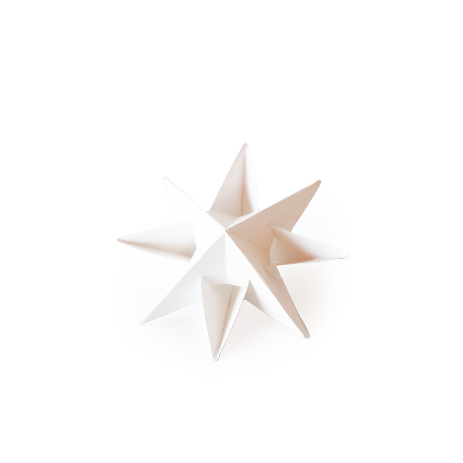 Estrella para Armar 12 cm Blanca x 3