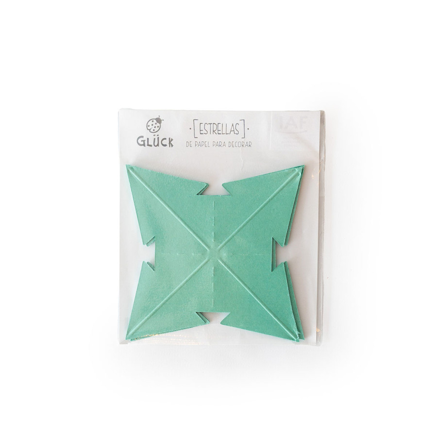Estrella para Armar 12 cm Aqua x 3