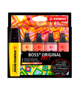 Resaltadores Boss Arty Tonos Cálidos x 5