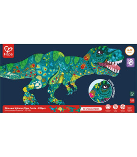 Puzzle de Piso Brillante de Dinosaurios 200 Pzs Hape