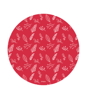 Plato de Sitio Hojas Rojas 34 cm x 10