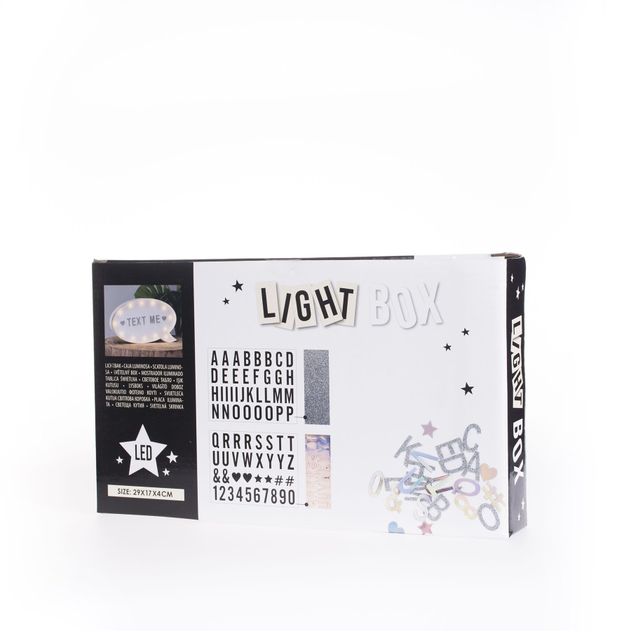 Globo de diálogo con letras y LED Alparamis