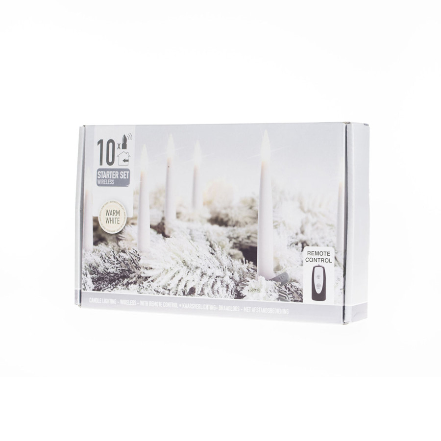 Vela LED blanca x 10 Alparamis