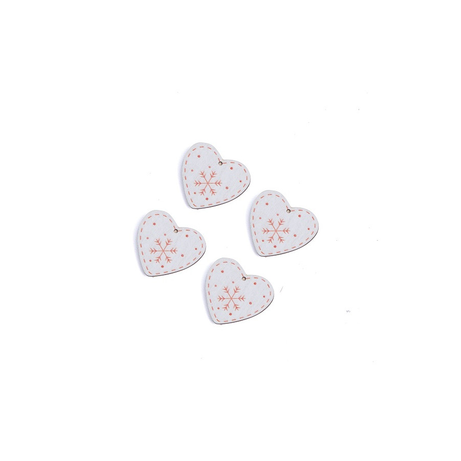 4 Broches Corazon Enchapado Alparamis