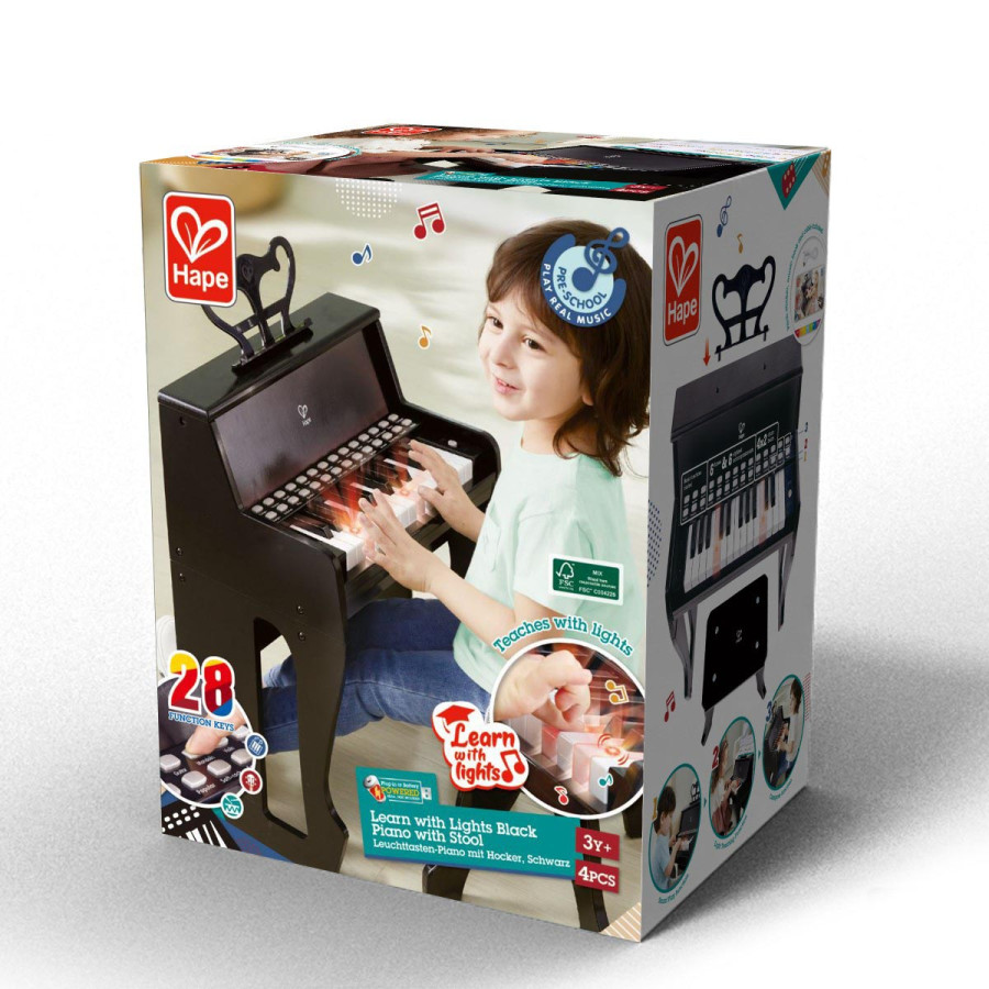 Piano con Taburete Aprende con Luces Hape