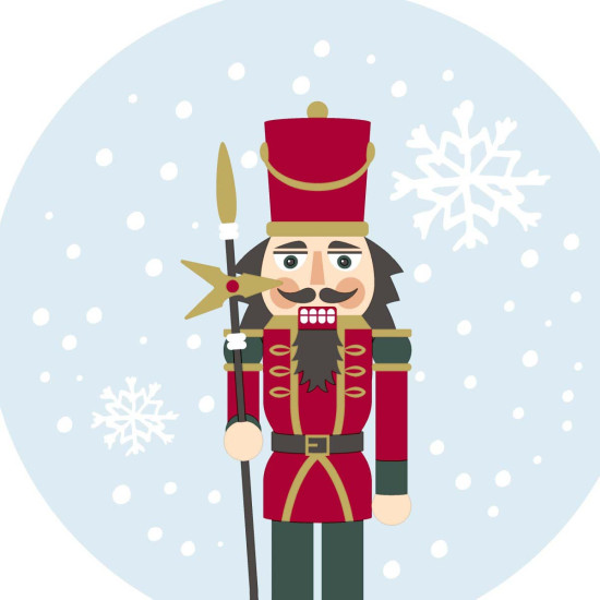 Servilletas Troqueladas 33 x 33 cm Silhouette Snowy Nutcraker Xmas