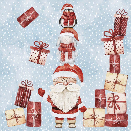 Servilletas 33 x 33 cm Santa Helpers Xmas