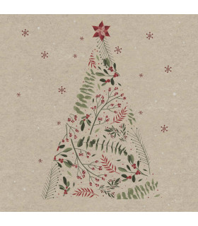 Servilletas 33 x 33 cm Naturals Graceful Pine Xmas