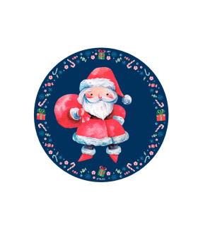 Platos de Sitio Bosque Encantado Papá Noel Azul x 10