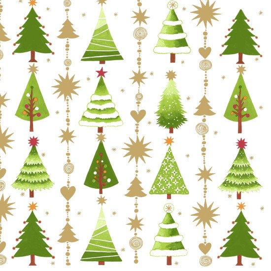 Servilletas 33 x 33 cm Fine Little Trees Xmas