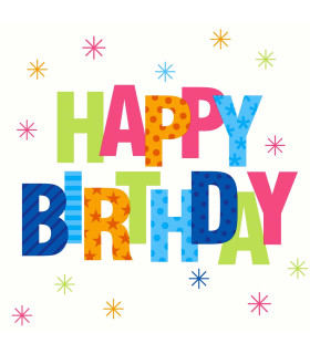 Servilletas 33 x 33 cm Birthday Stars