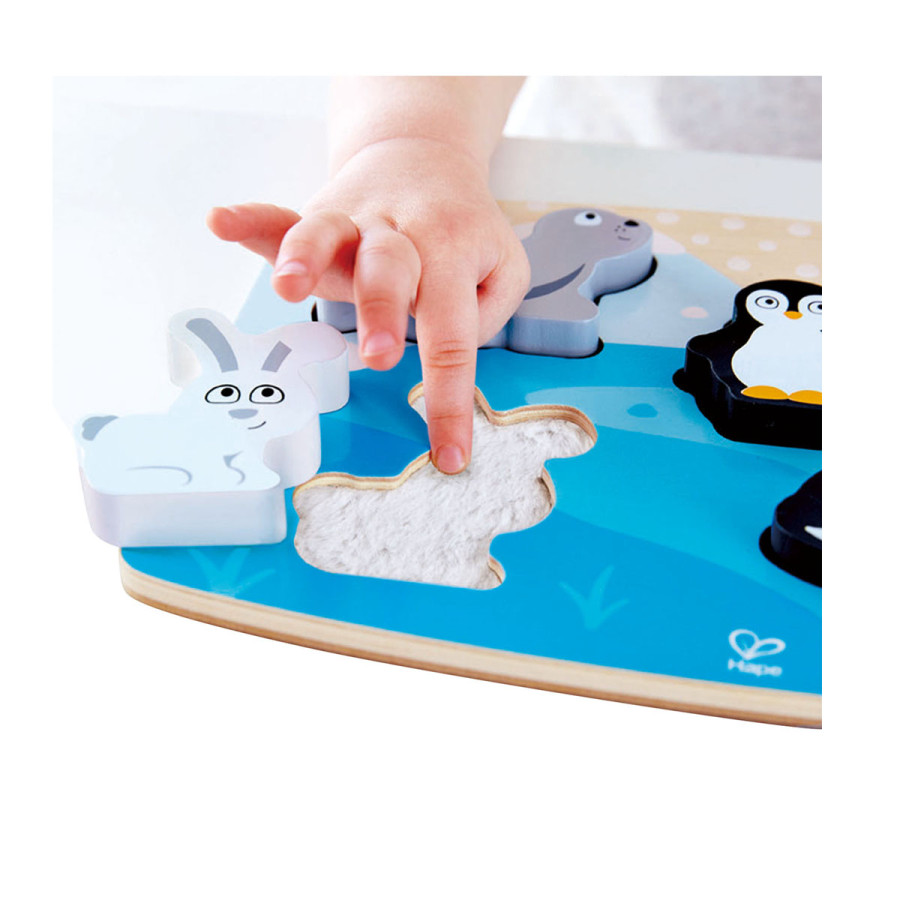 Rompecabezas Táctil de Animales Polares Hape