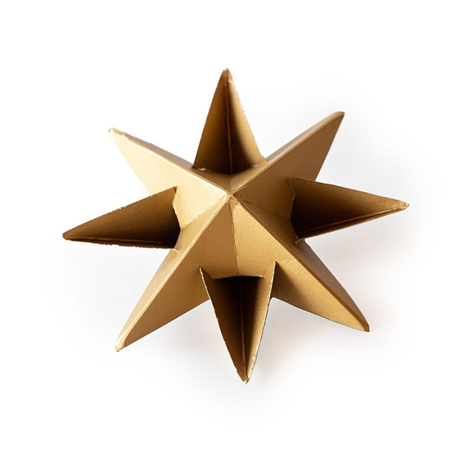 Estrella para Armar 19 cm Dorada x 2