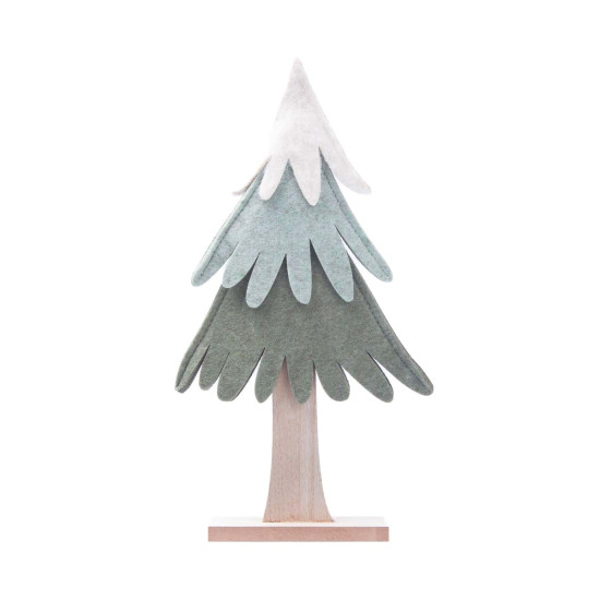 Adorno de Pino de Madera y Tela 30 cm Alparamis