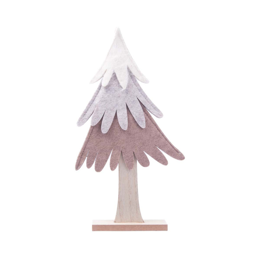 Adorno de Pino de Madera y Tela 30 cm Alparamis