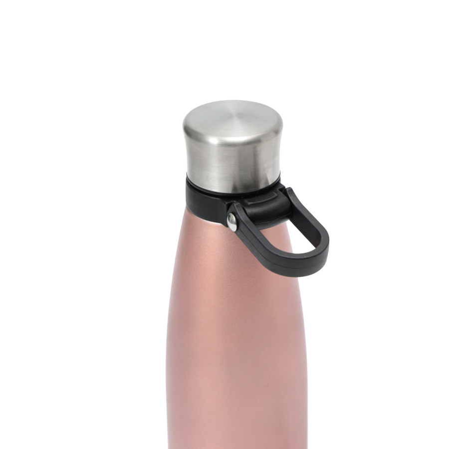 Botella Térmica 500 ml con Tapa a Rosca y Manija Thermos Oro Rosa