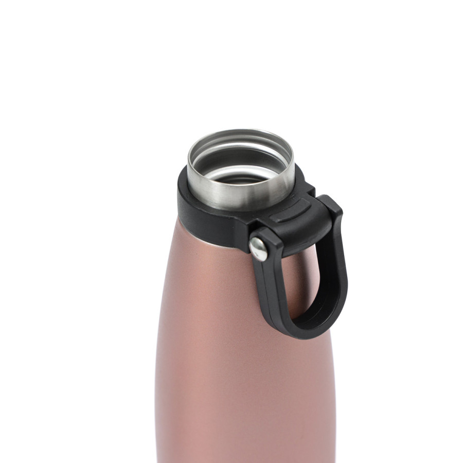 Botella Térmica 500 ml con Tapa a Rosca y Manija Thermos Oro Rosa