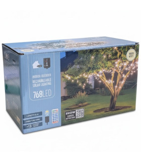 Guirnalda de 768 Luces LED Solar y USB Blanco Cálido Alparamis