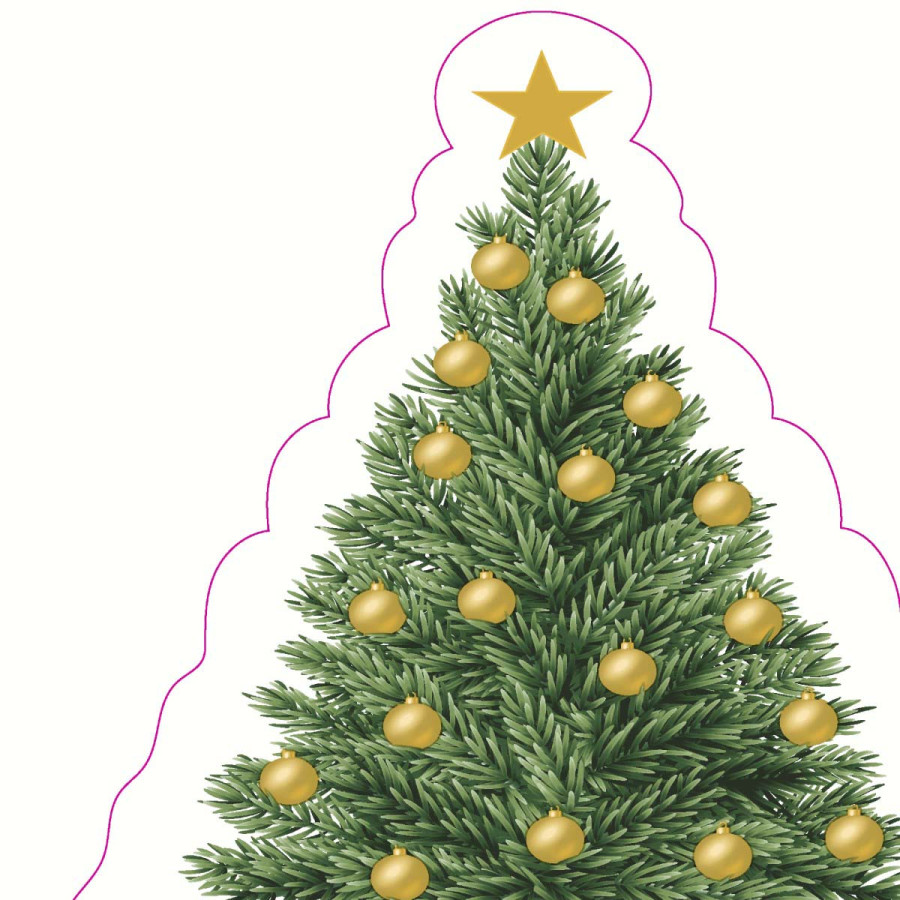 Servilletas 33 x 33 cm Silhouette Tree Charm Xmas