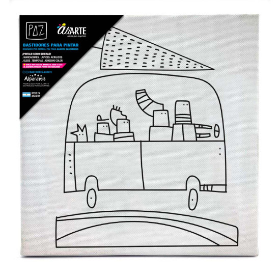 Bastidor para Pintar Navidad por Manuel Paz 20x20 cm