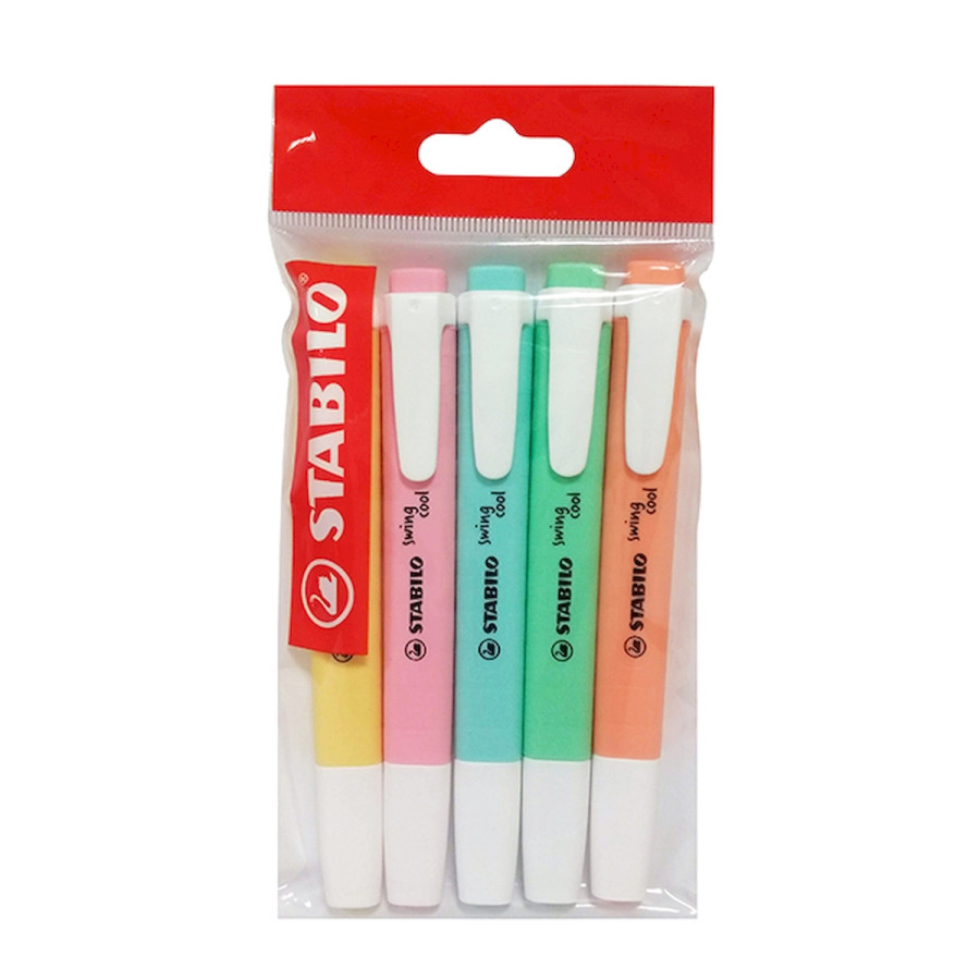 5 Resaltadores Swing Cool Pastel Stabilo